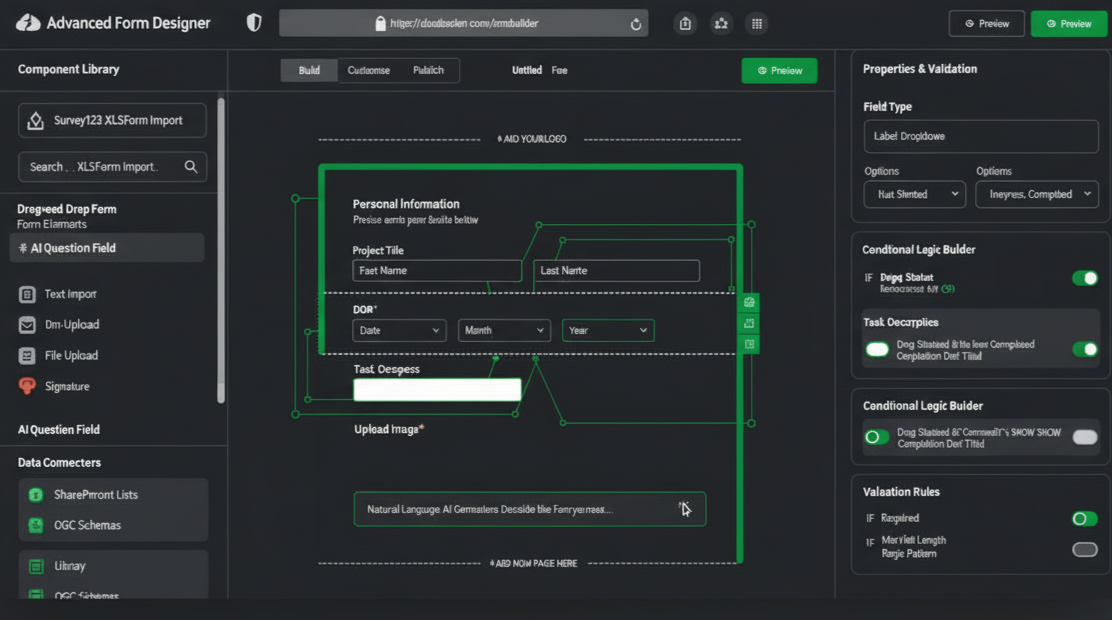 Advanced Form Designer Dashboard